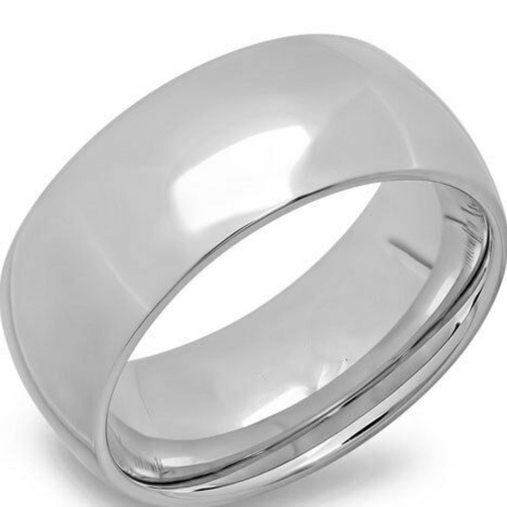 Stainless steel WIDE WEDDING band ring men ladies wide stack UNISEX NEW